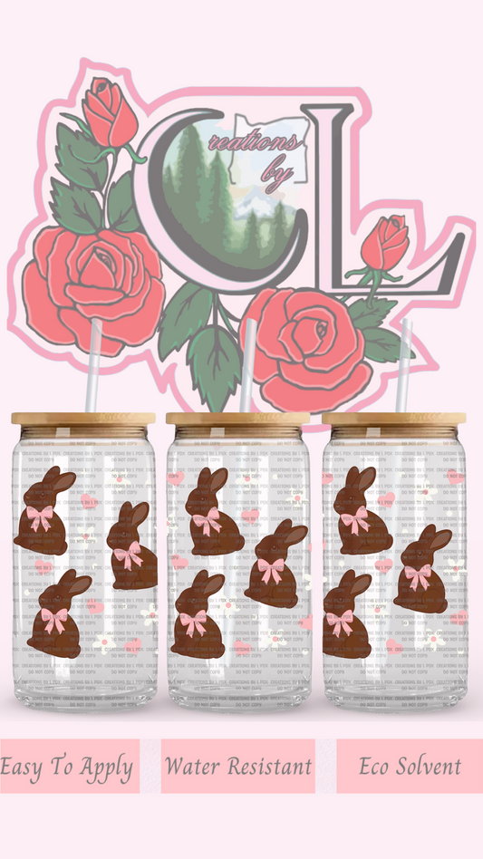 Chocolate Bunnies Glass Wrap