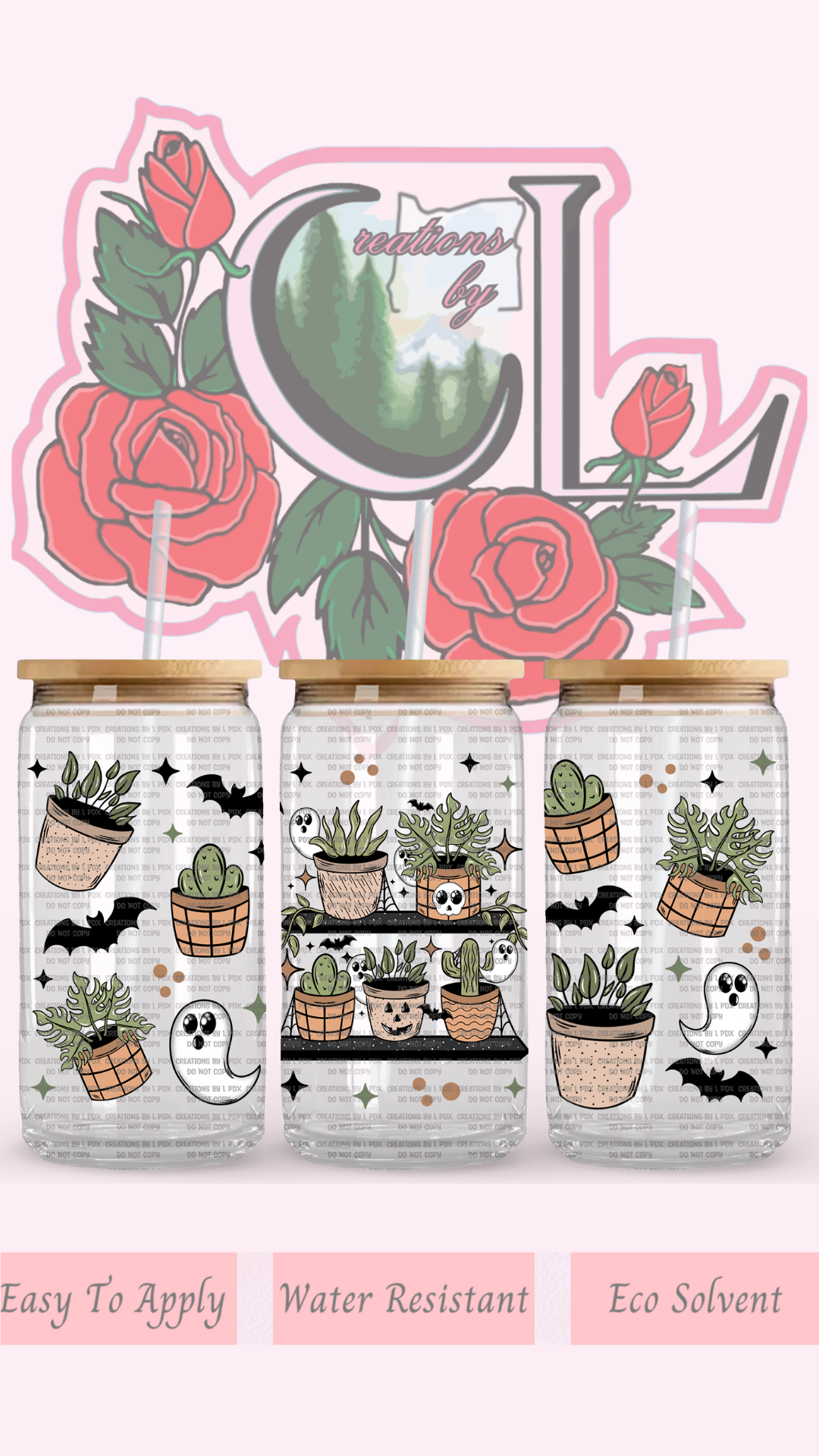 Spooky Plant Shelf Glass Wrap