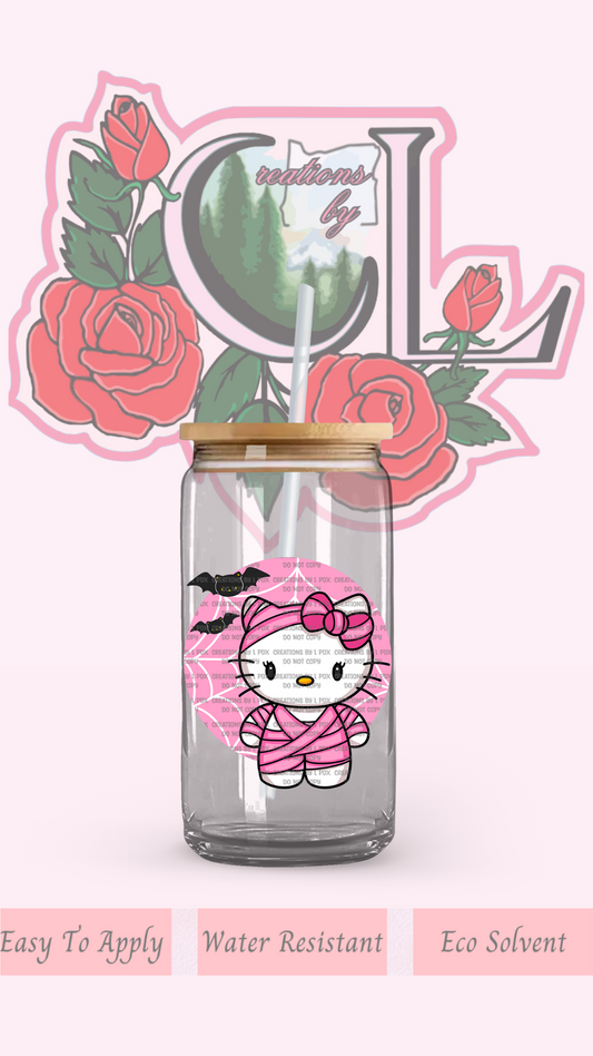 Kitty Mummy Pink Decal