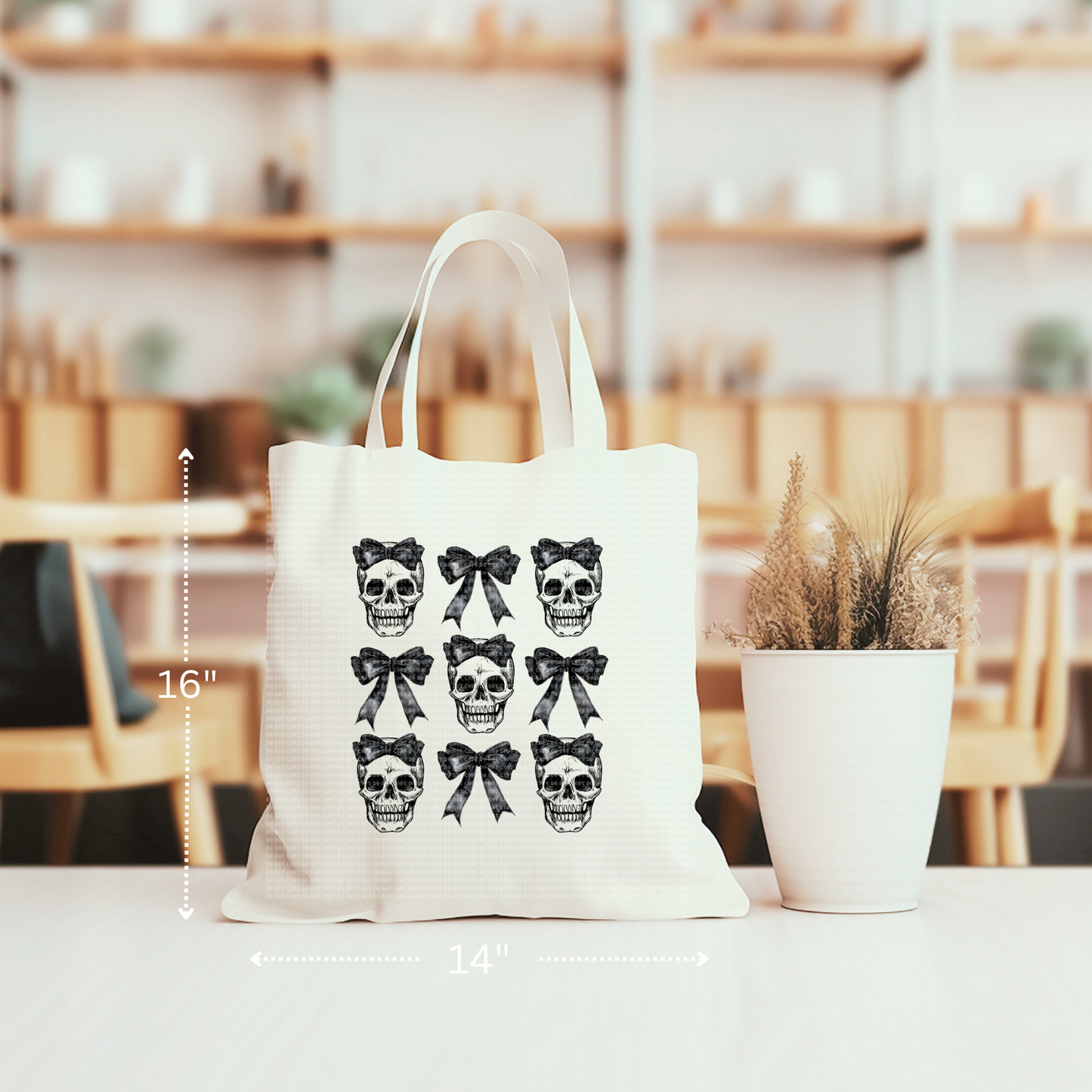 Coquette Skulls Tote