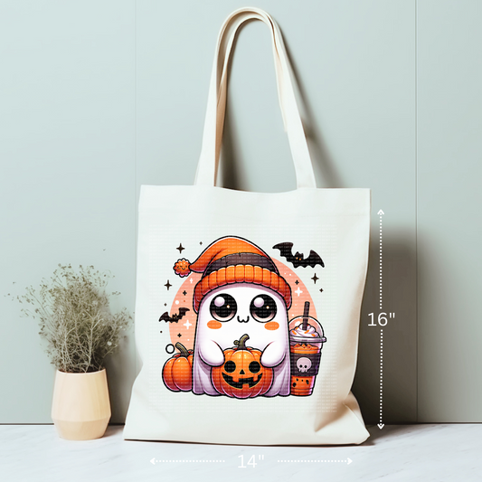 Cute Ghosty Pumpkin Tote