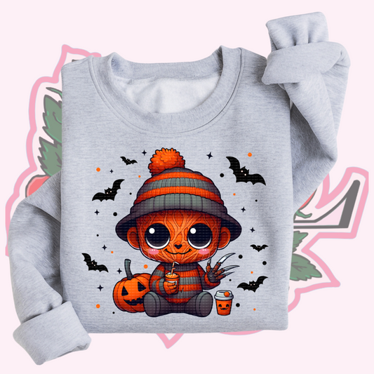 Cute Freddy Pumpkin Crewneck/Hoodie