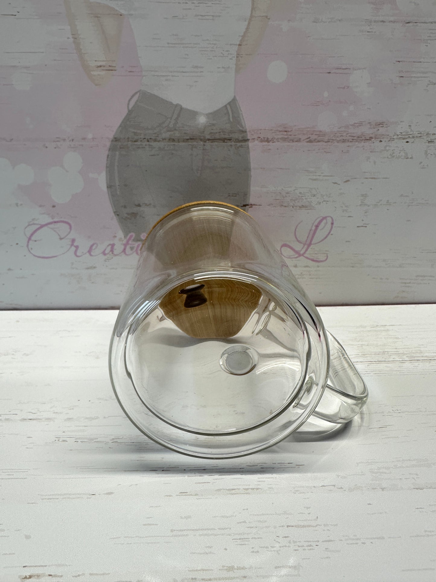 12oz Snowglobe Clear Mug With Handle