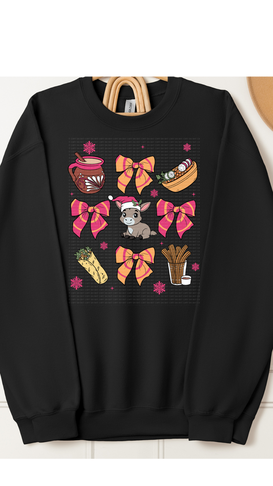 Mexican Christmas Coquette Hoodie/Crewneck