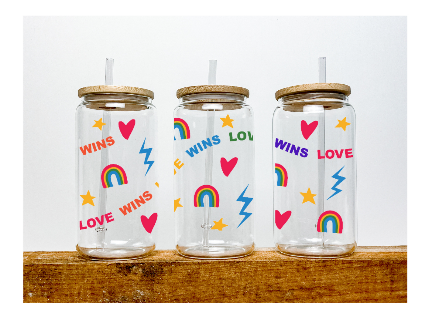 Love Wins Glass Wrap