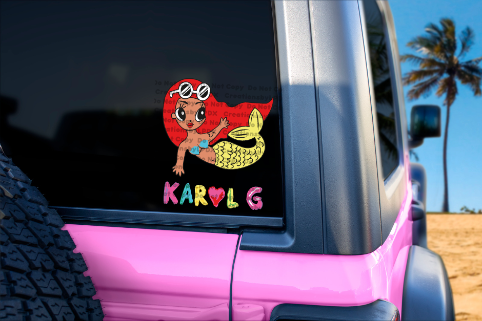 Karol Mermaid Car Decal