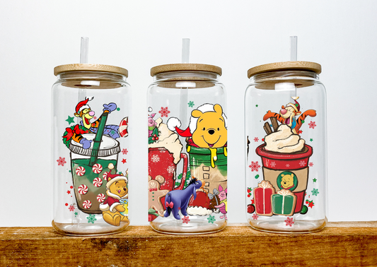 Bear Christmas Coffee Glass Wrap