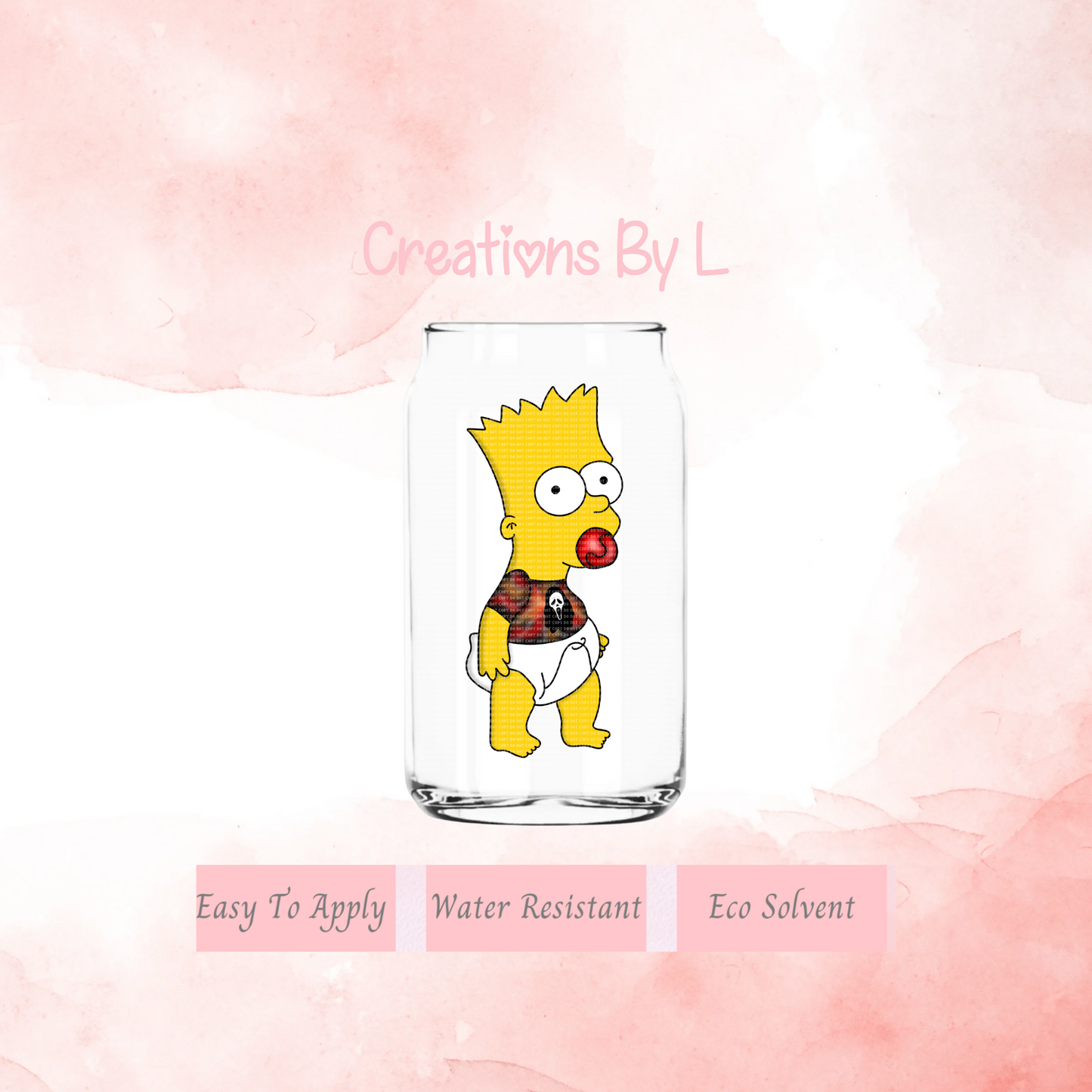 Ghost Face Bart Decal