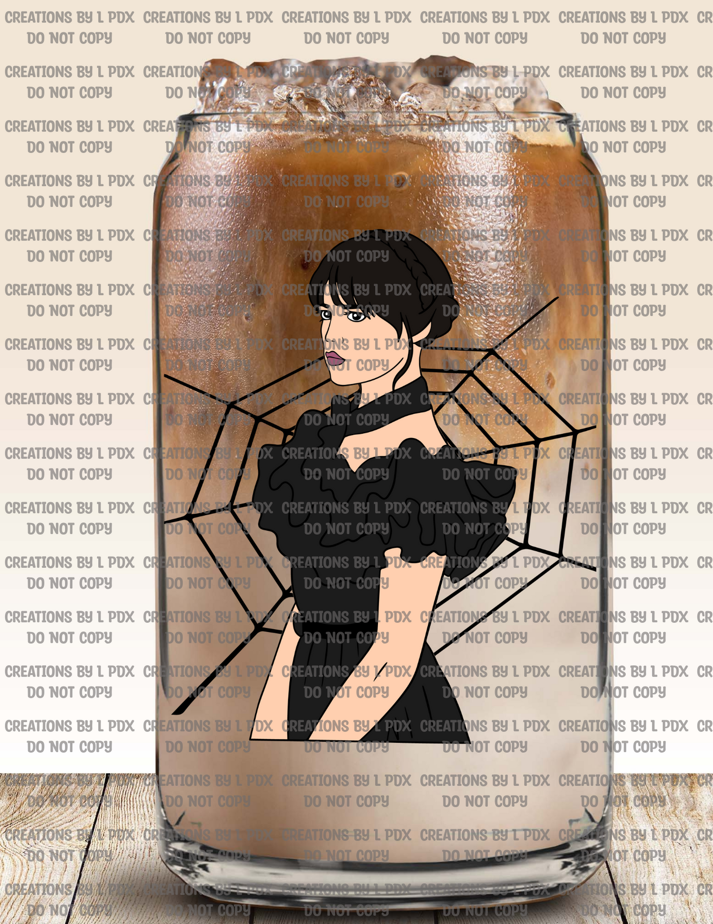 Goth Girl Spider Web Decal