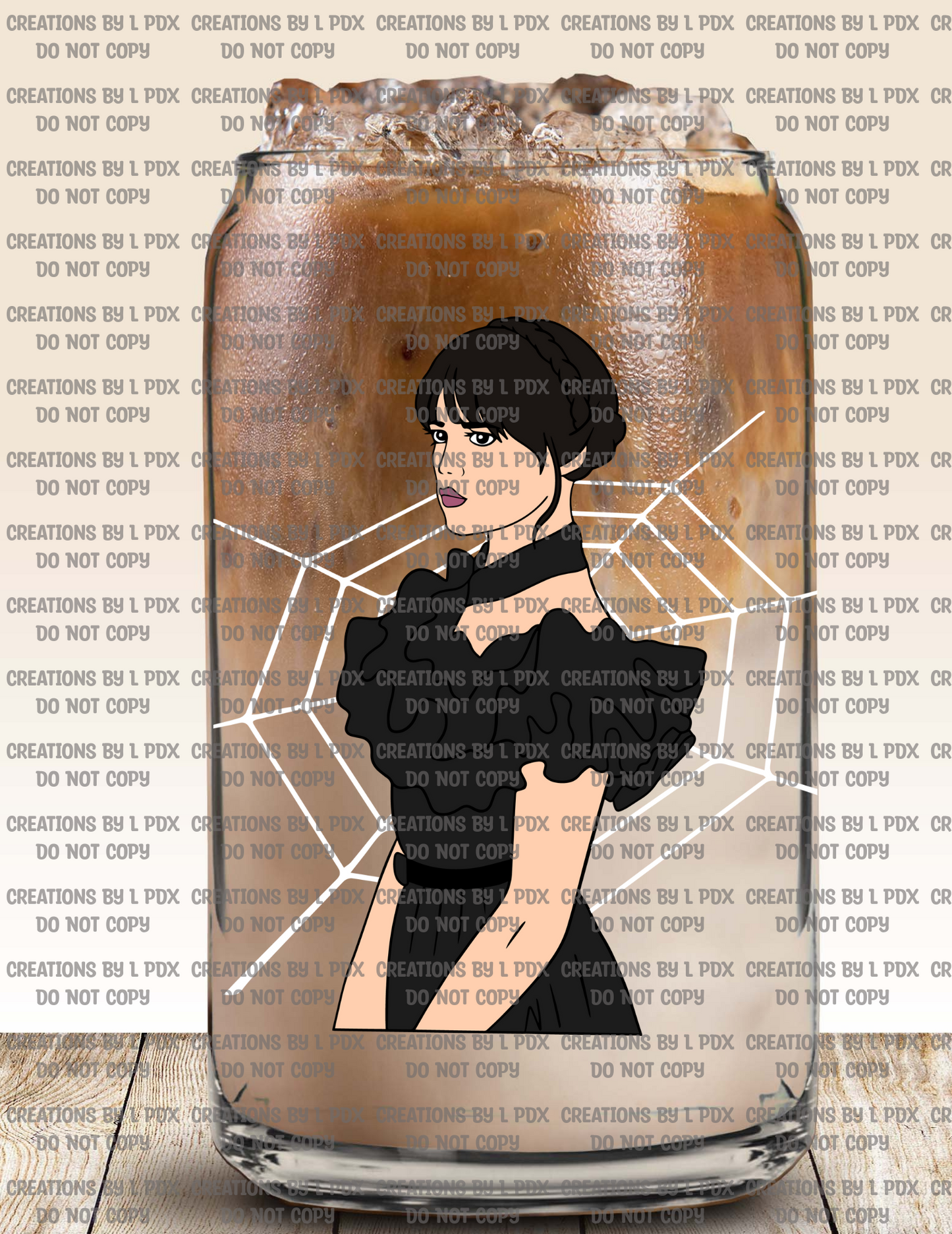 Goth Girl Spider Web Decal