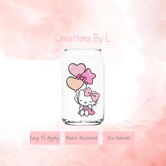 Kitty Ballerina Balloons Decal