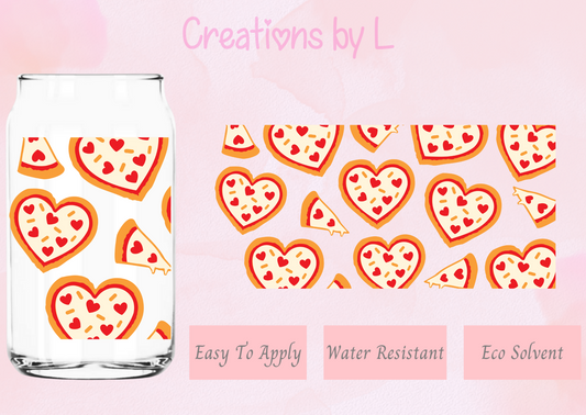 Pizza Hearts Glass Wrap