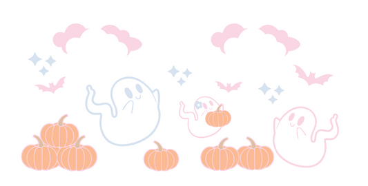 Ghost Pumpkin Patch Wrap