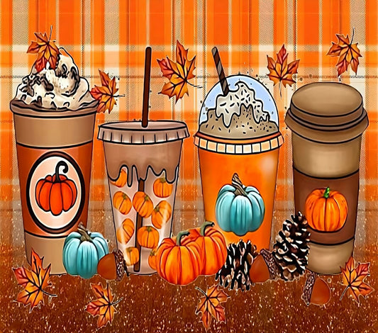 Fall Drinks Tumbler Wrap